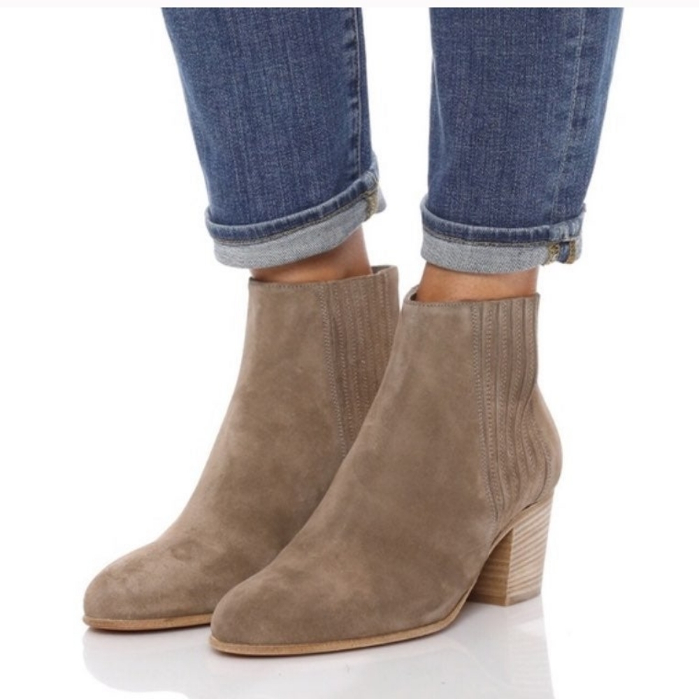 VINCE Haider Suede Ankle Bootie - Flint